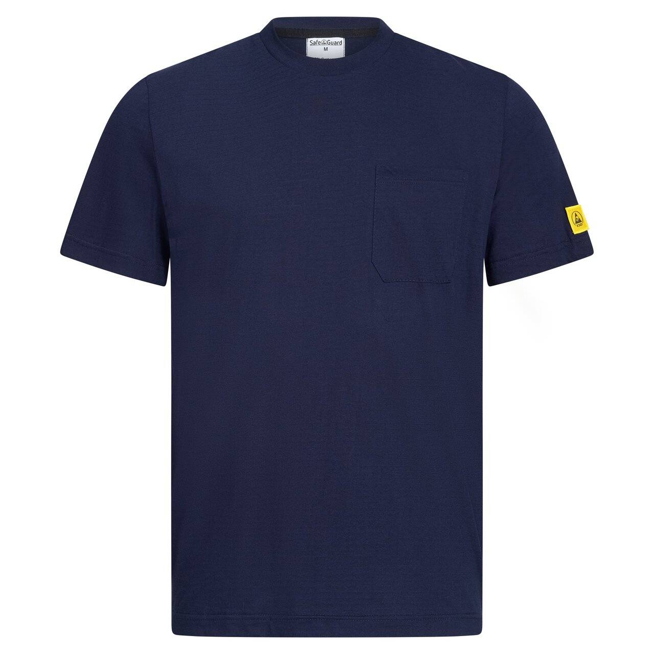 ESD-T-Shirt mit Brusttasche, rundhals, 150g/m², marineblau, L