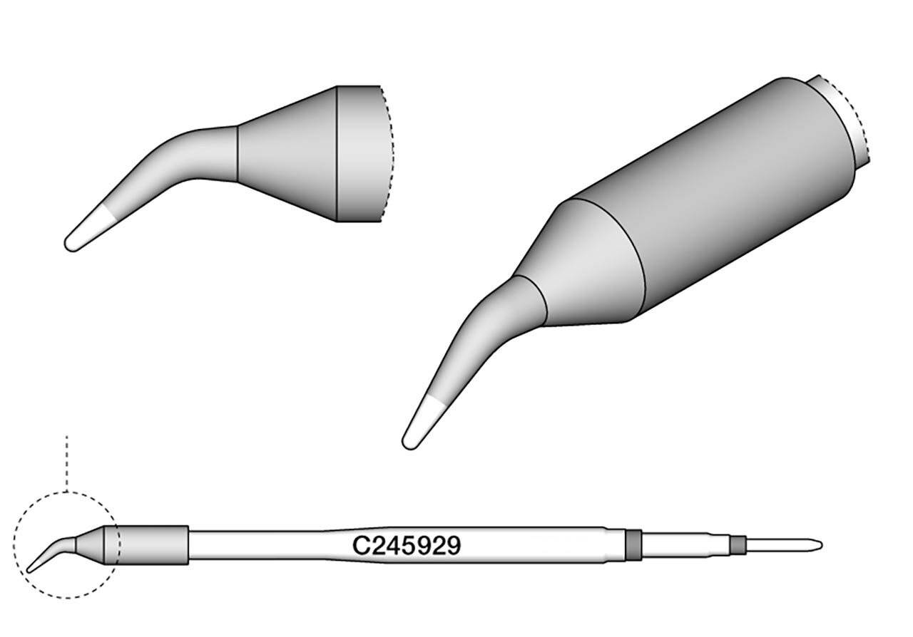 Lötspitze gewinkelt, D: 0,6 mm, C245929