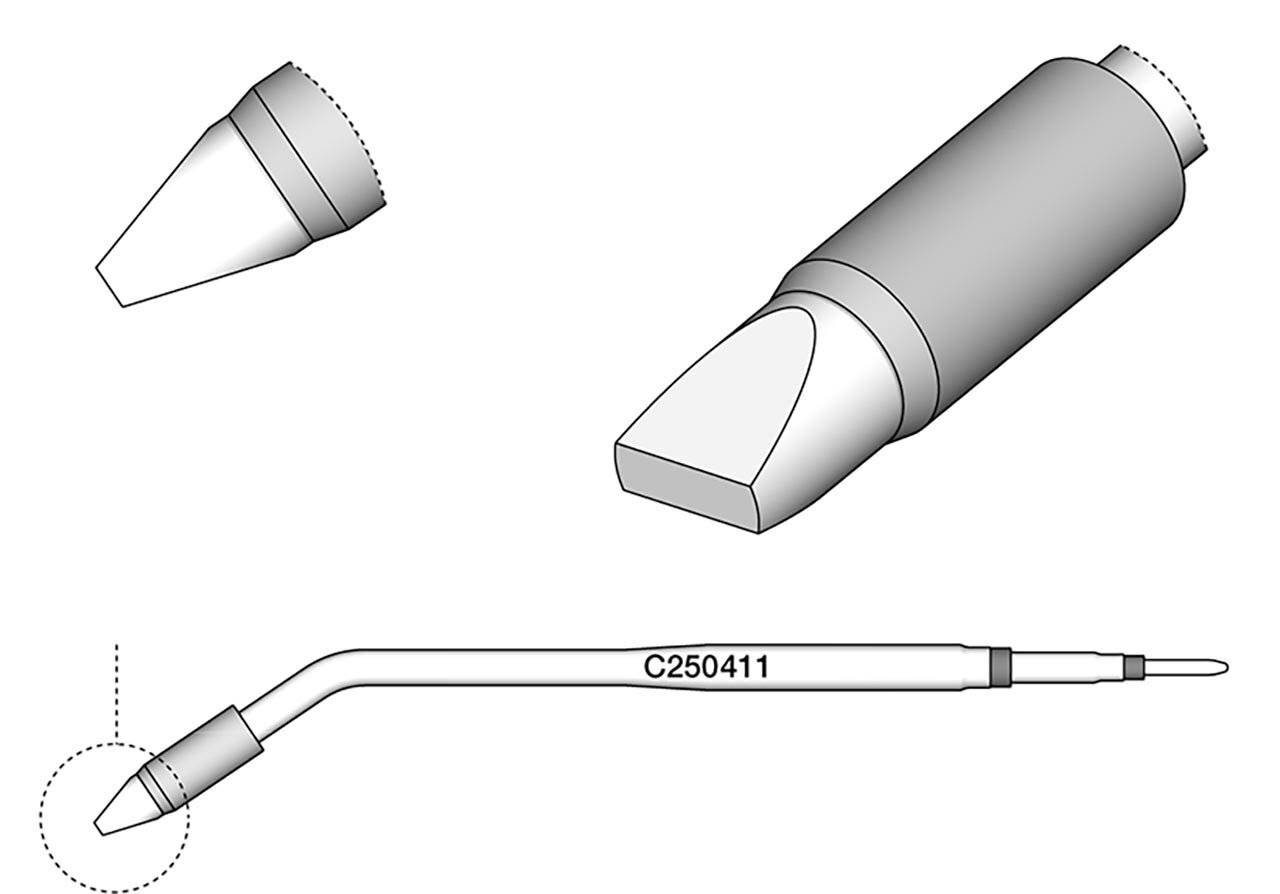 Lötspitze meißelförmig, gerade, 4,8 x 1,5 mm, C250411