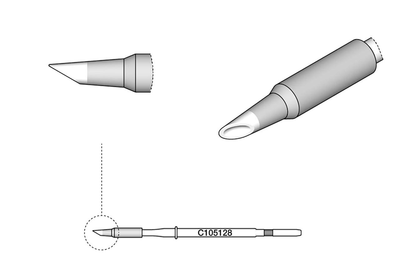 Lötspitze Hohlkehle, D: 1 mm, C105128