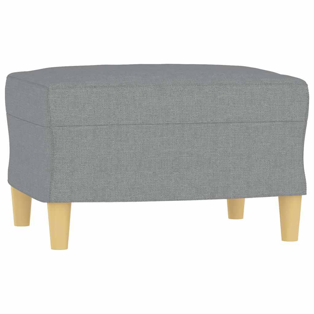 vidaXL Fußhocker Hellgrau 60x50x41 cm Stoff