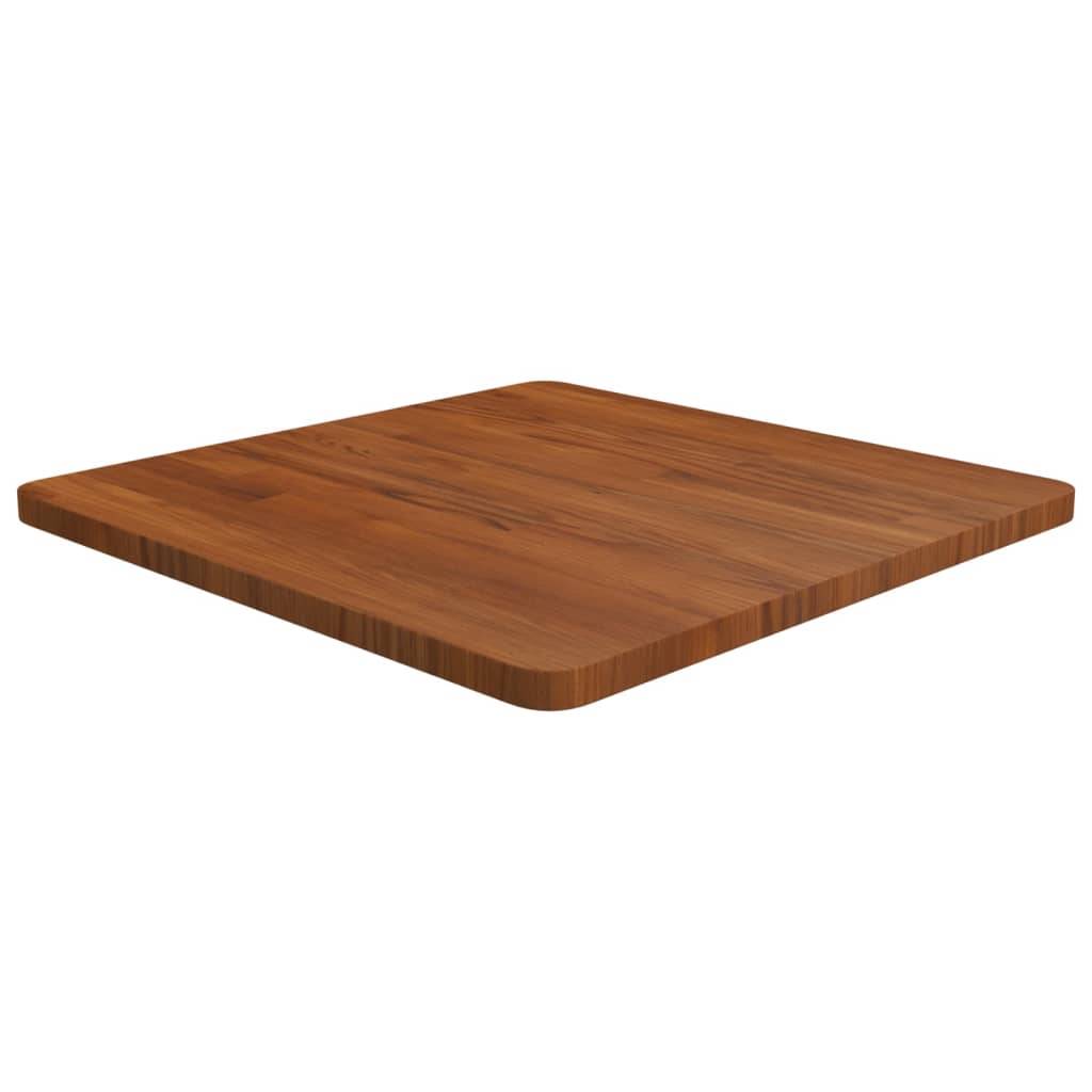 vidaXL Tischplatte Quadratisch Dunkelbraun 60x60x2,5cm Eiche Behandelt