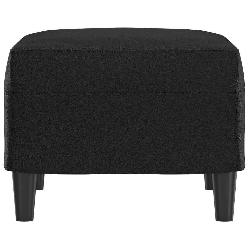 vidaXL Fußhocker Schwarz 60x50x41 cm Kunstleder