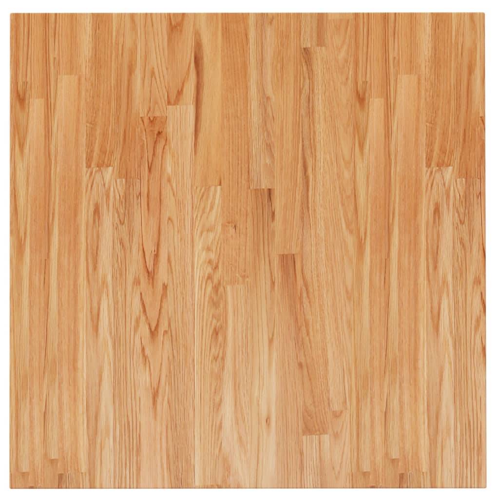 vidaXL Tischplatte Quadratisch Hellbraun 70x70x2,5cm Behandelte Eiche
