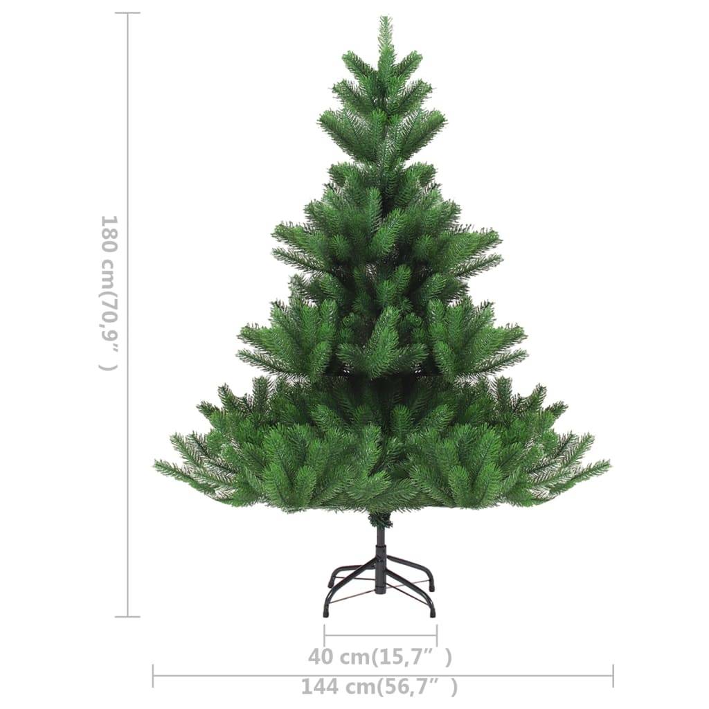 vidaXL Künstlicher Weihnachtsbaum Nordmann LED & Kugeln Grün 180 cm