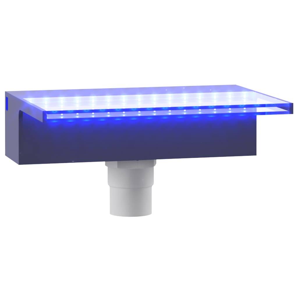 vidaXL Wasserfall-Element mit RGB LEDs Acryl 30 cm