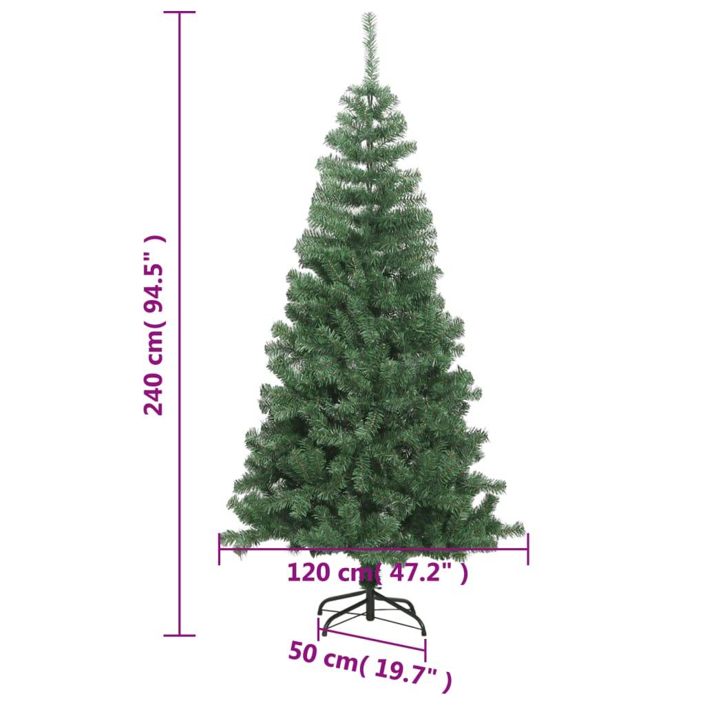 vidaXL Künstlicher Weihnachtsbaum L 240 cm Grün
