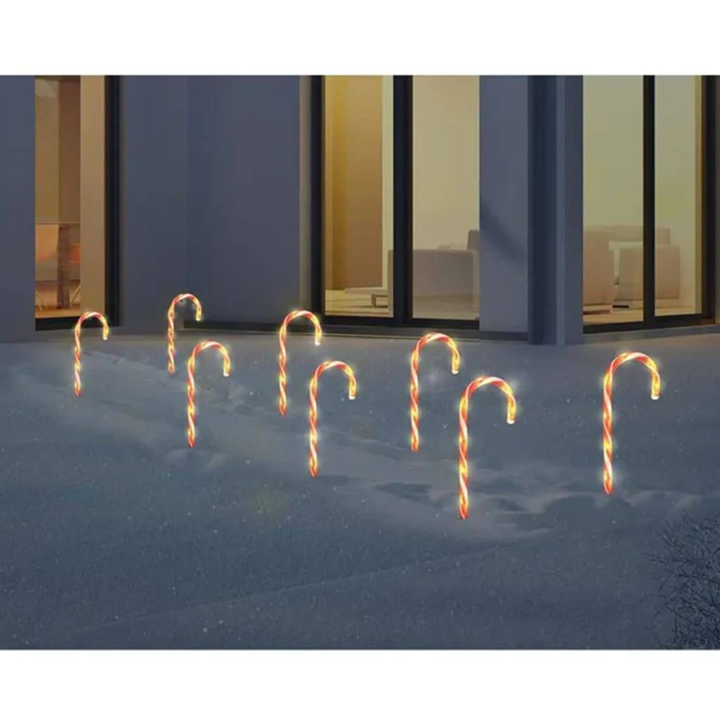 Ambiance Weihnachtsdeko Zuckerstangen Set 8 tlg.