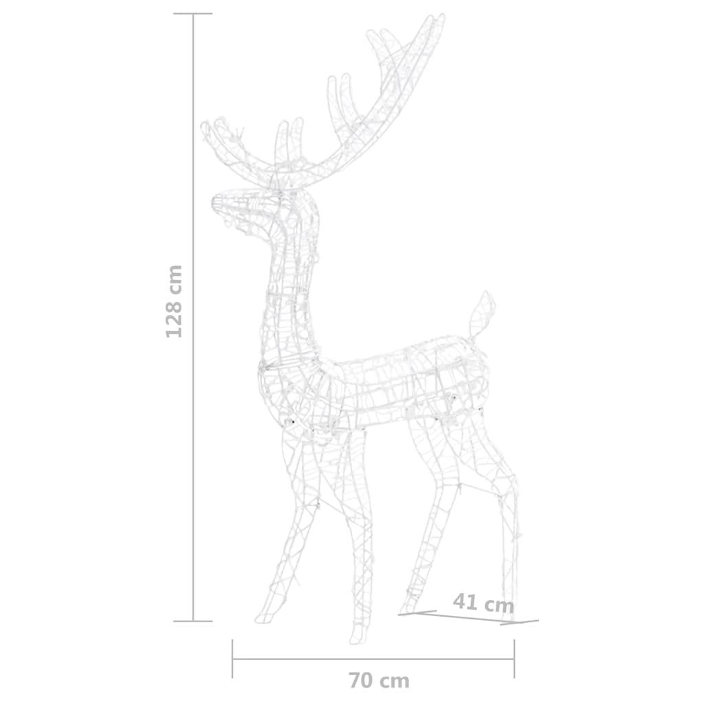 vidaXL LED-Rentier-Familie Weihnachtsdeko Acryl 300 LED Warmweiß