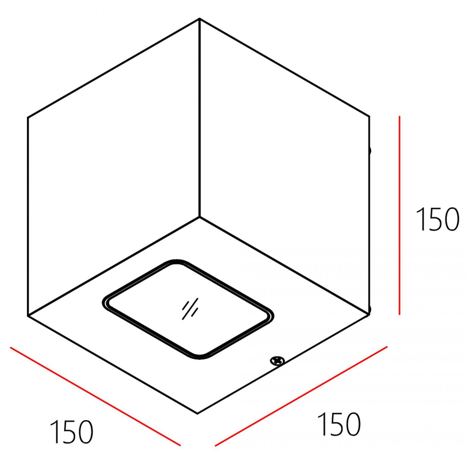 LED Wandleuchte Jabbah in Dunkelgrau 13W 915lm IP65