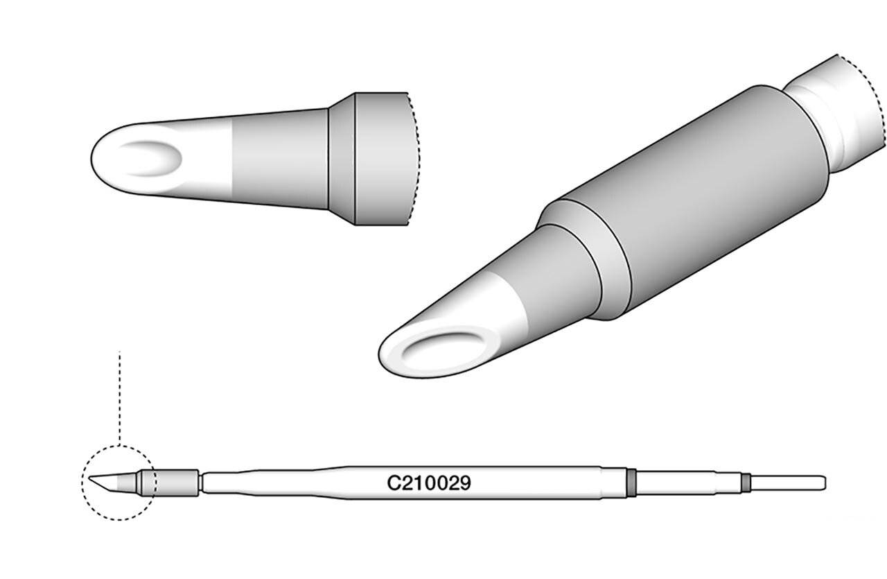 Lötspitze für T210-A / T210-NA, Hohlkehle, C210029