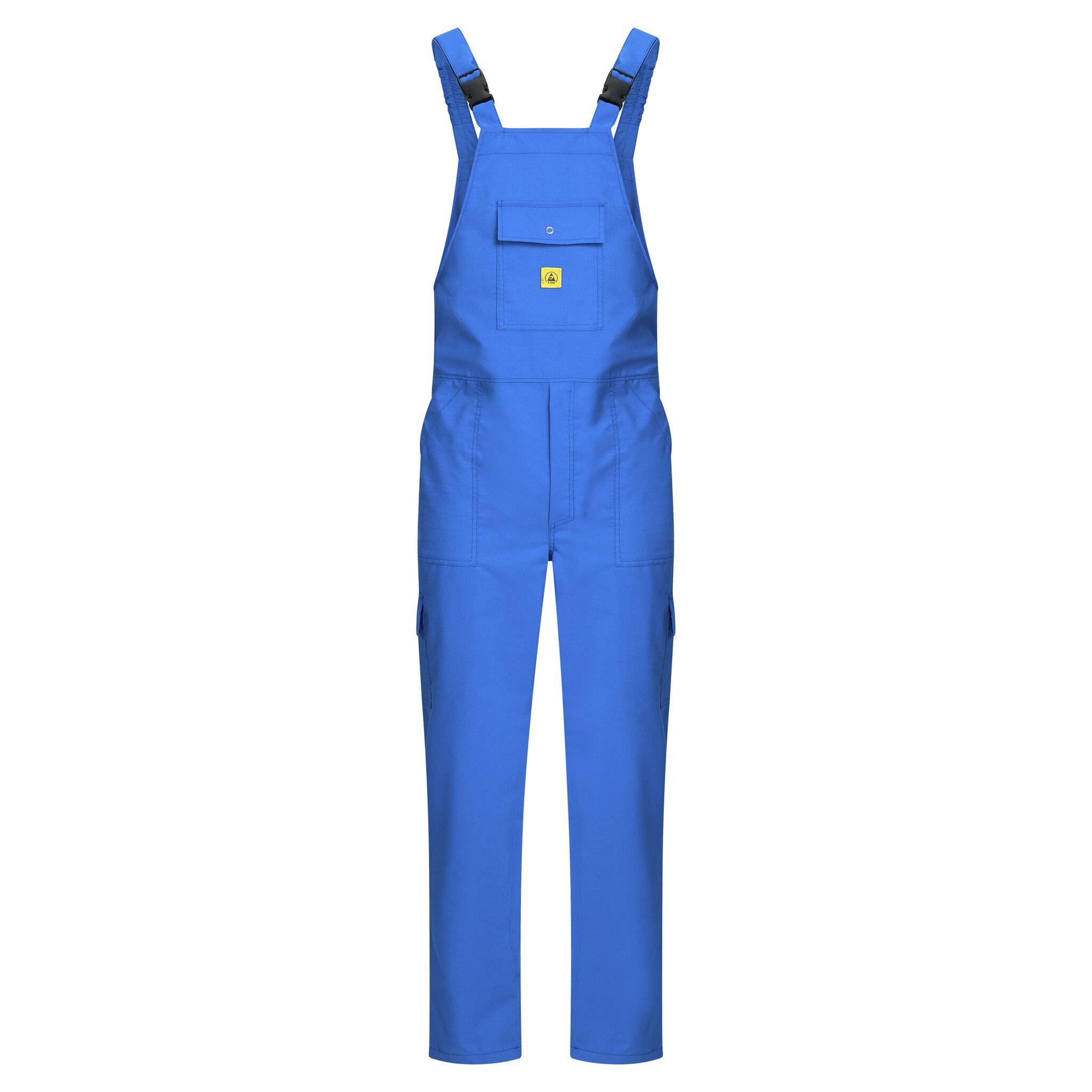 ESD-Latzhose mit Hosenträgern, TH55, unisex, royalblau, S