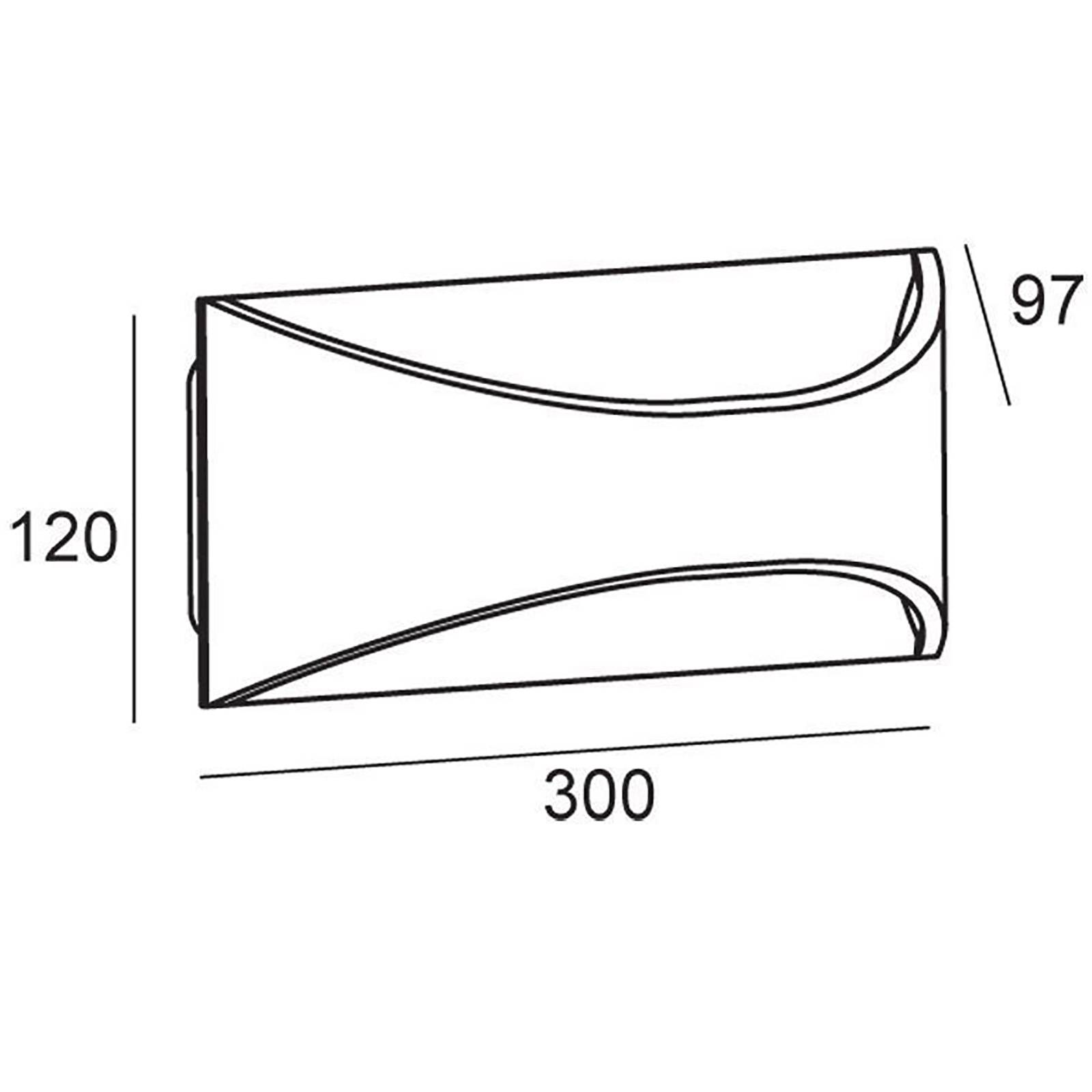 LED Wandaufbauleuchte Uria in Anthrazit 10W 300mm IP65