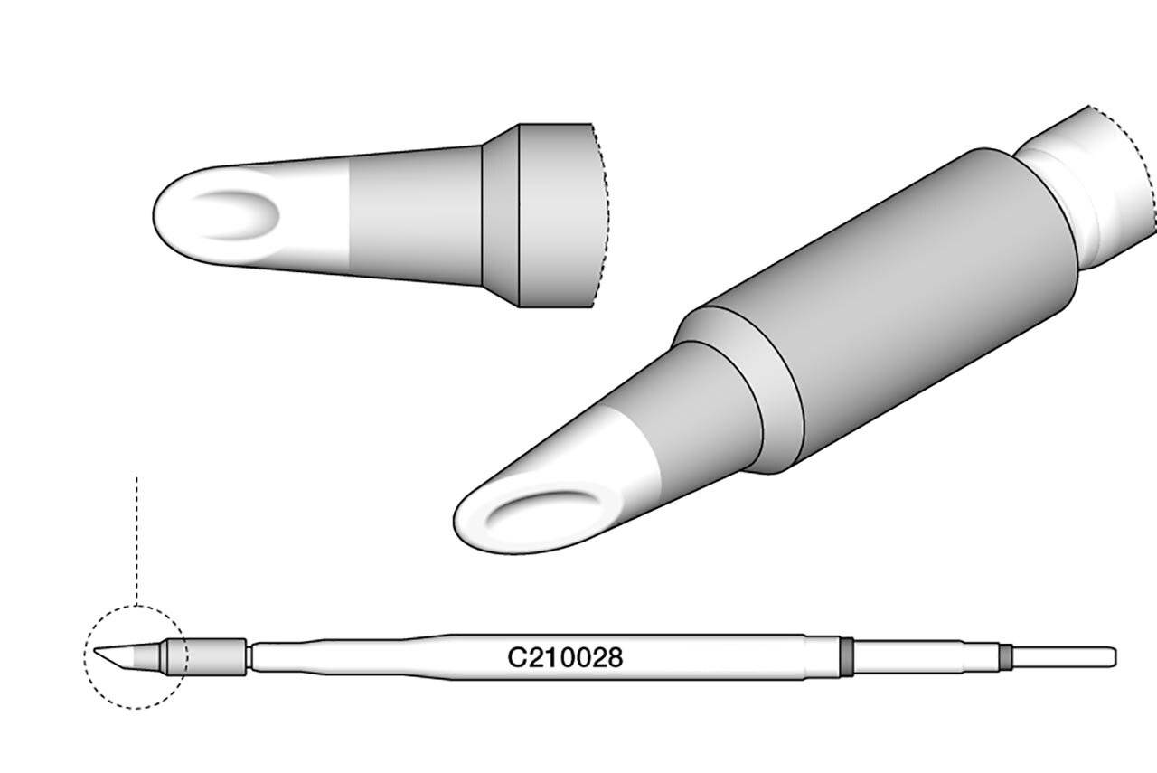 Lötspitze für T210-A / T210-NA, Hohlkehle, C210028