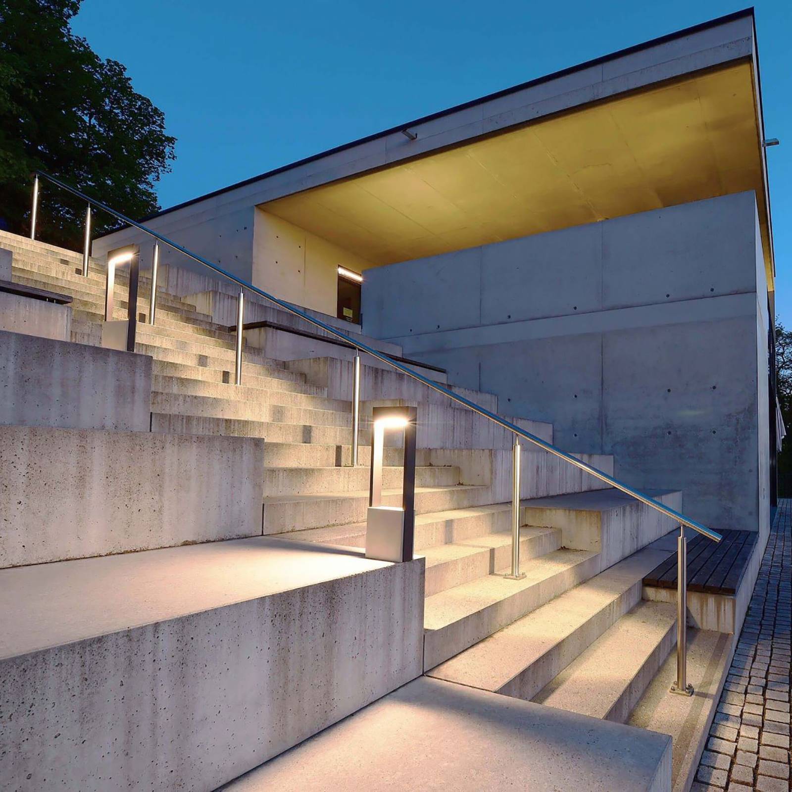 DEKO LED-Pollerleuchte , Chertan 450 ww dunkelgrau 12W IP54, 733043