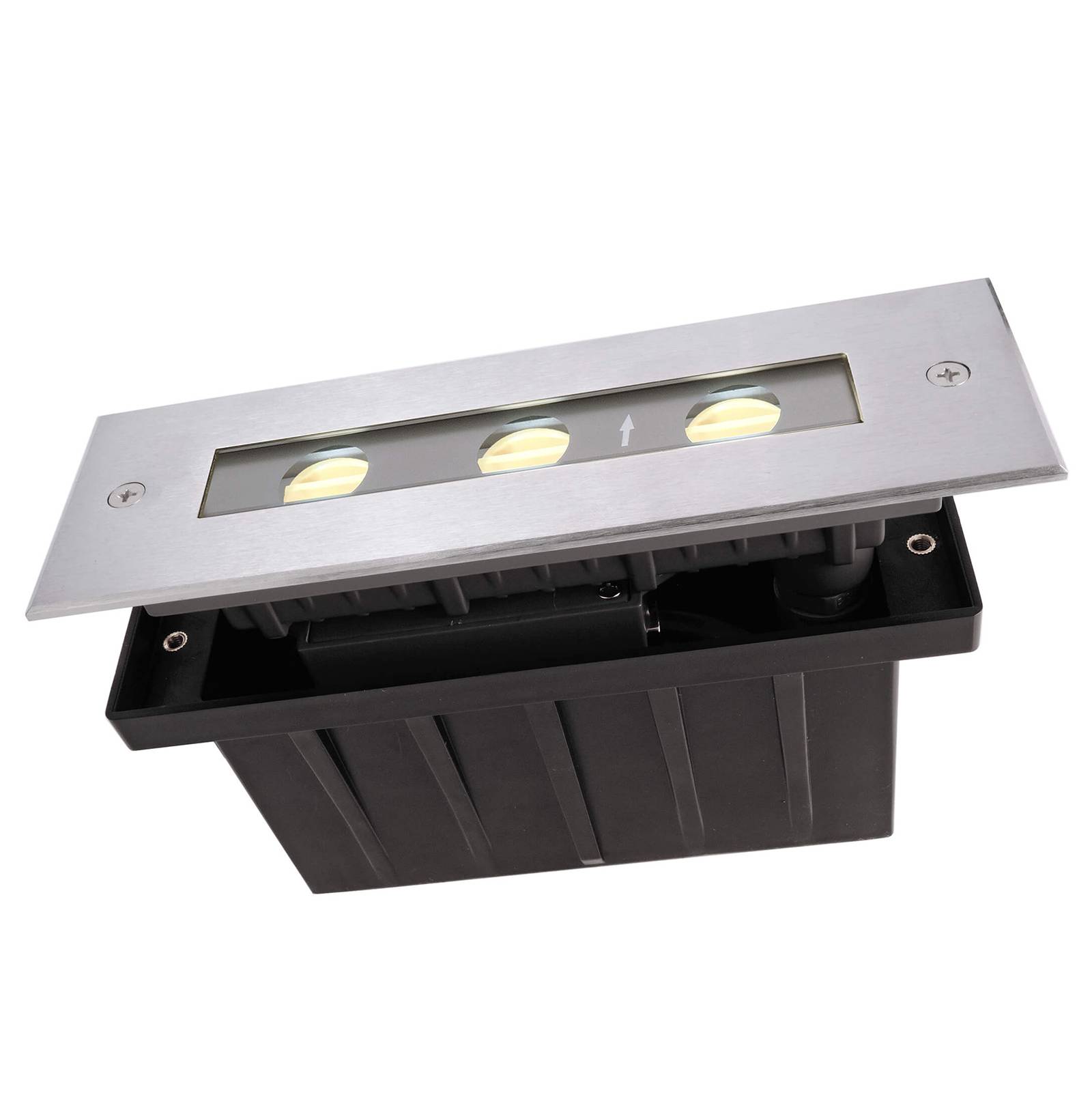 LED Bodeneinbaustrahler Line in Silber 4,5W 3000K IP67