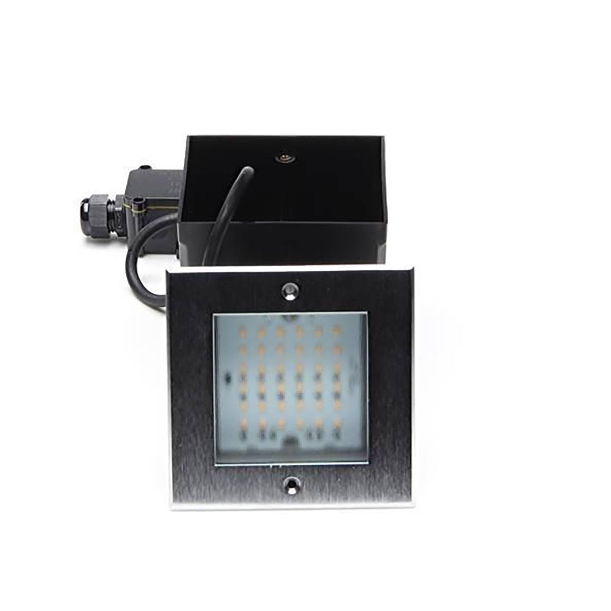 LED Bodeneinbauleuchte Square II in Silber 2,2W 3000K IP67
