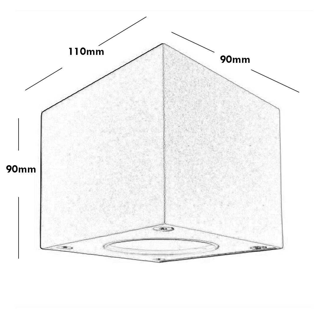 LED Wandaufbauleuchte Cubodo II Double in Silber 2x7W 2x630lm IP54