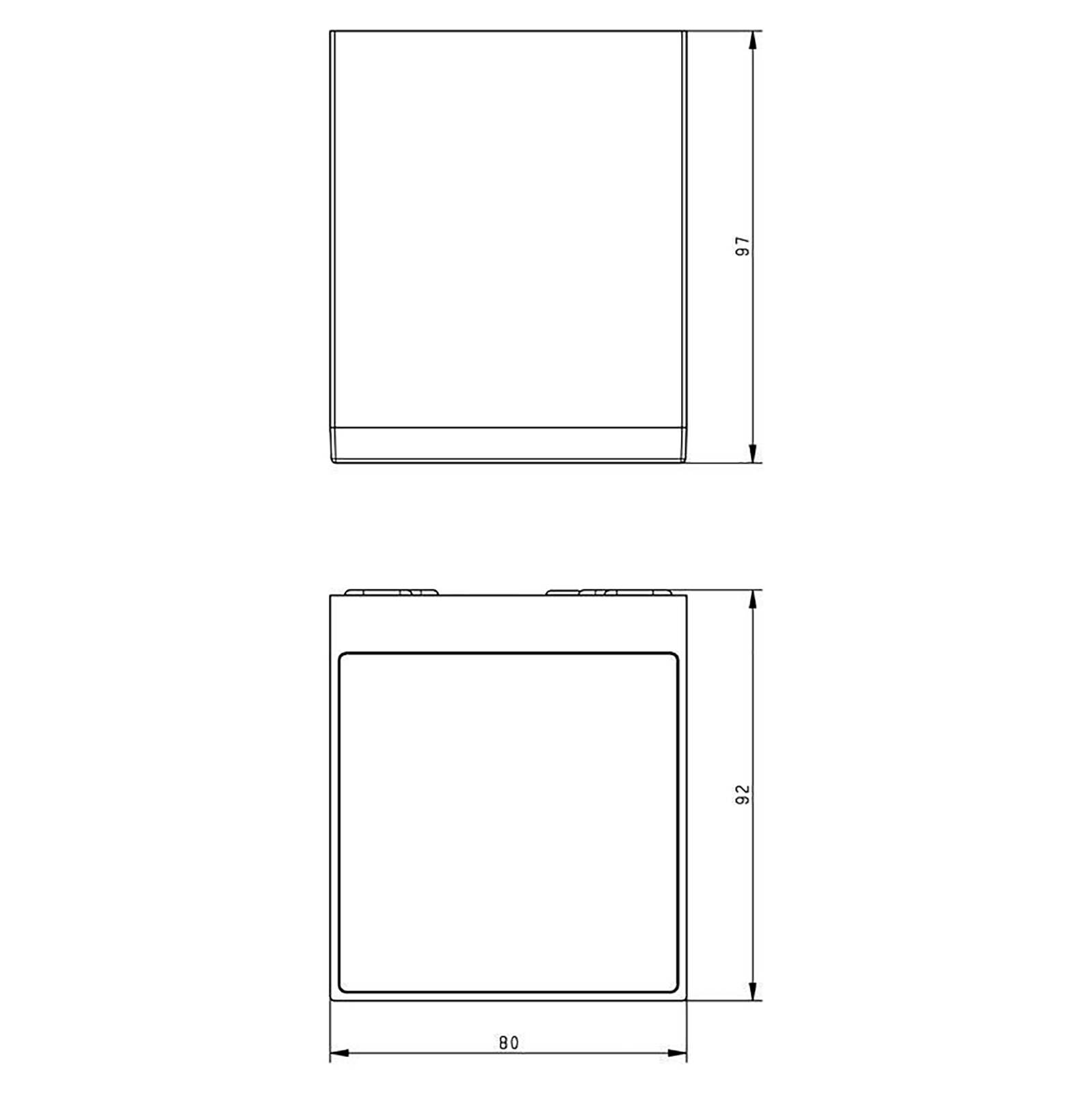 LED Wandaufbauleuchte Ancha in Dunkelgrau 5,5W 260lm IP54