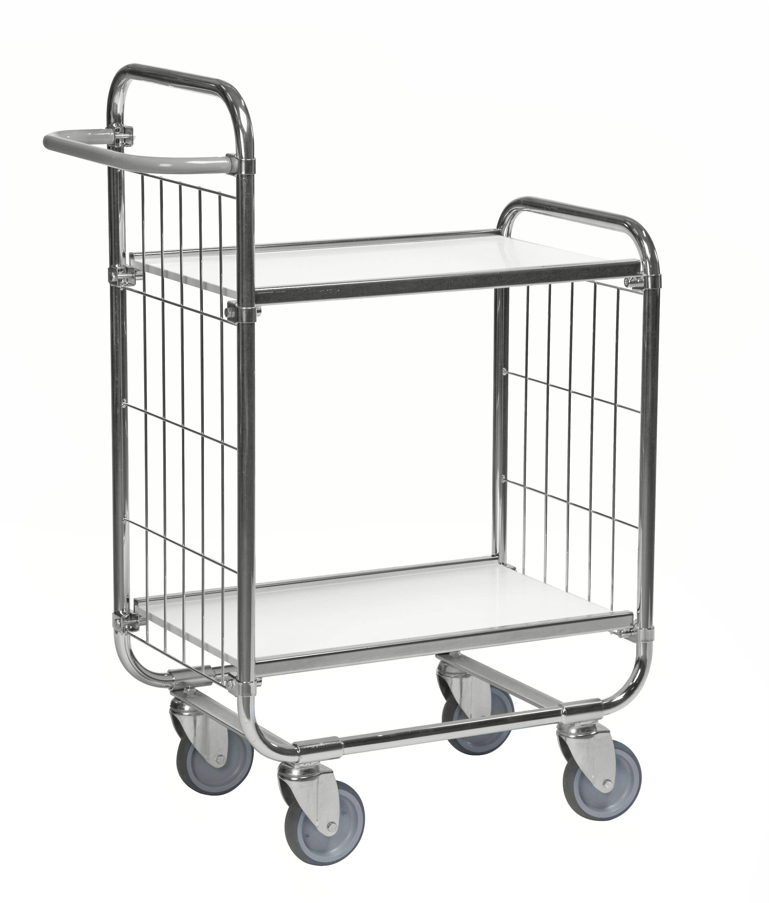 Kongamek Regalwagen, verzinkt, 2 Gitterwände, hohe Stirnseite