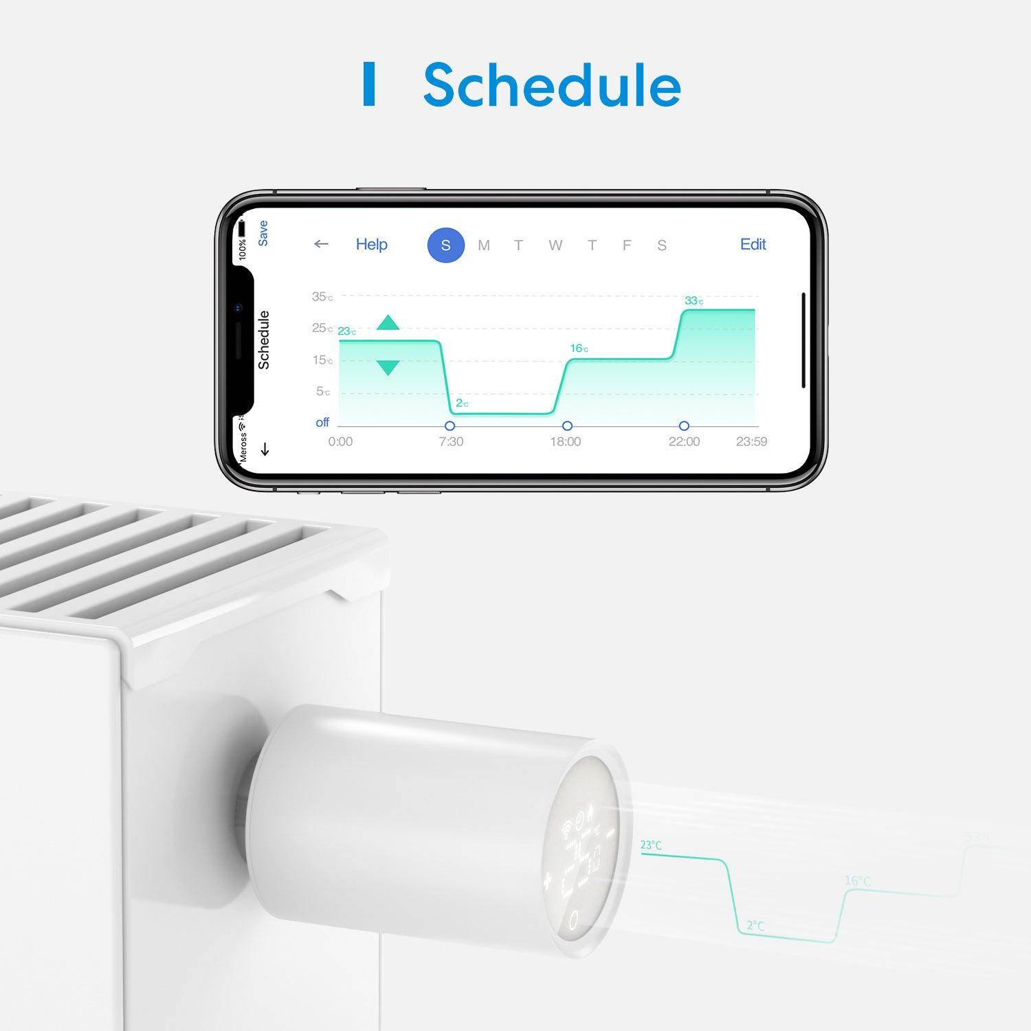 Meross Add-on - Heizkörperthermostat - kabellos