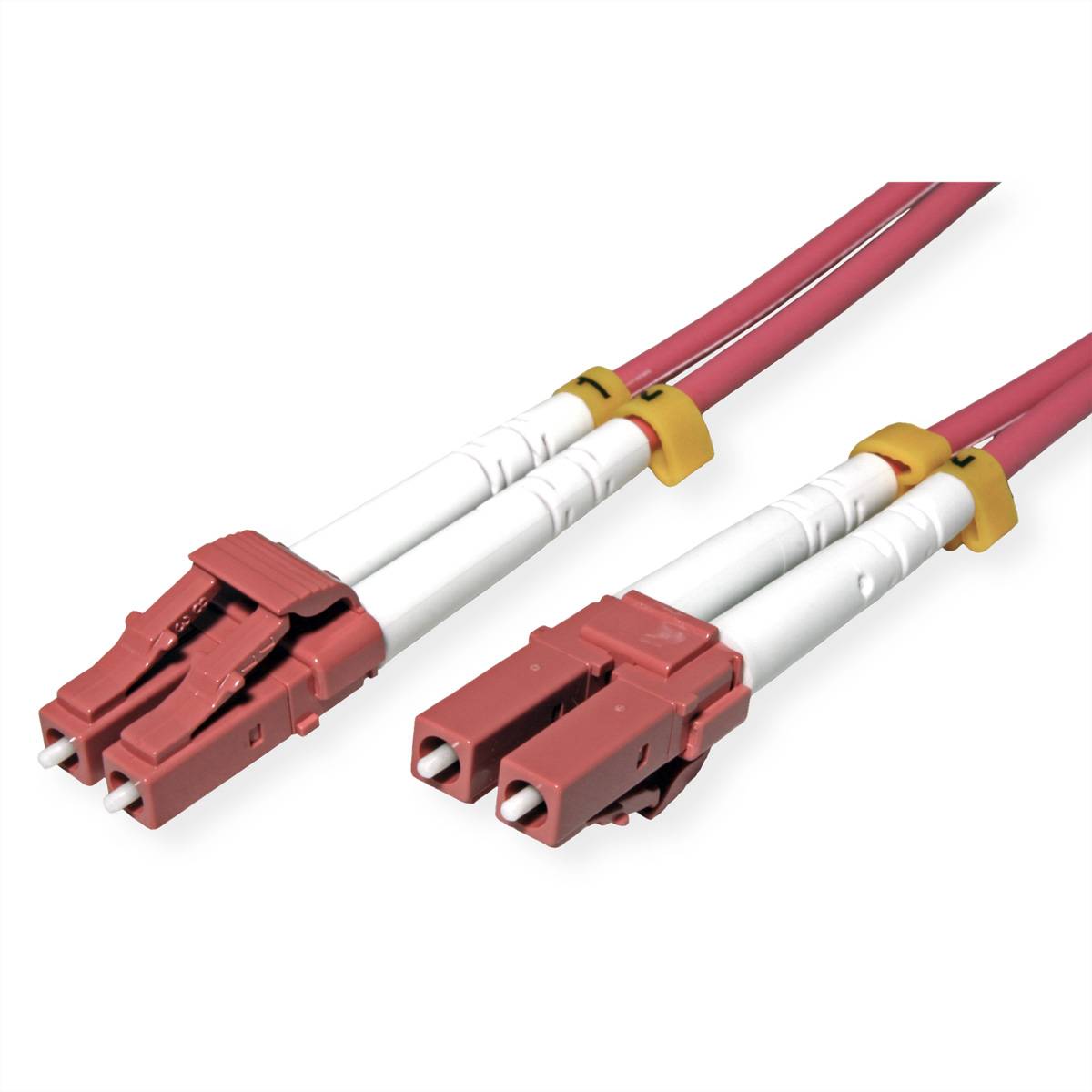 ROLINE LWL-Kabel 50/125µm OM4, LC/LC, stahlarmiert, LSOH, violett, 7 m