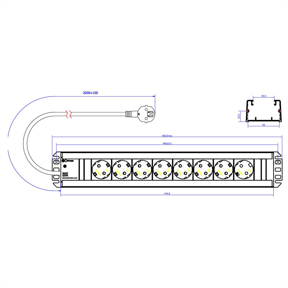 Bachmann 300.006 300.006 Steckdosen-Modul ohne Schalter