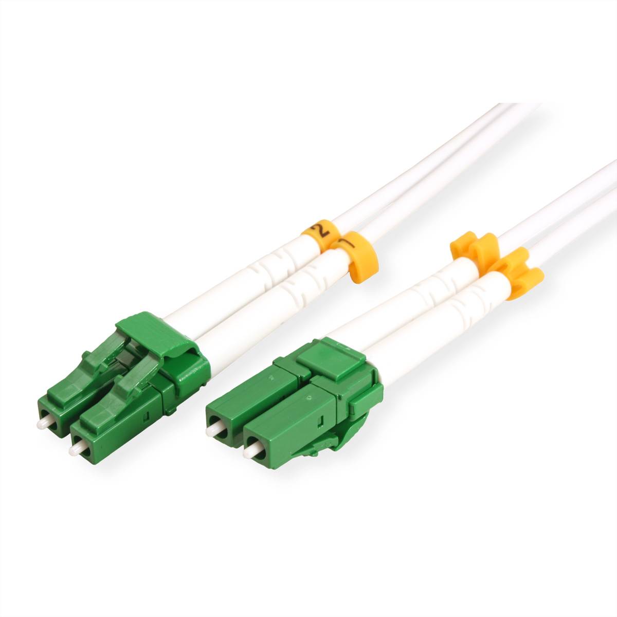 ROLINE LWL-Kabel Duplex, 9/125µm OS2, LC/LC, stahlarmiert, LSOH, weiß, 3 m