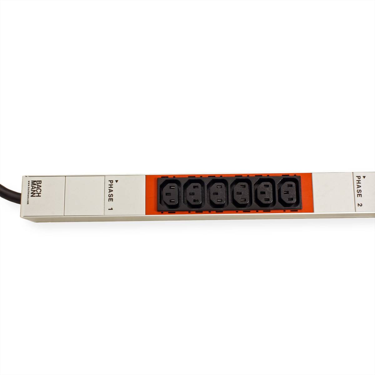 Bachmann 800.0105 19 Zoll Netzwerkschrank-Steckdosenleiste 1 HE Kaltgeräte-Steckdose C13 10A Mehrfarbig