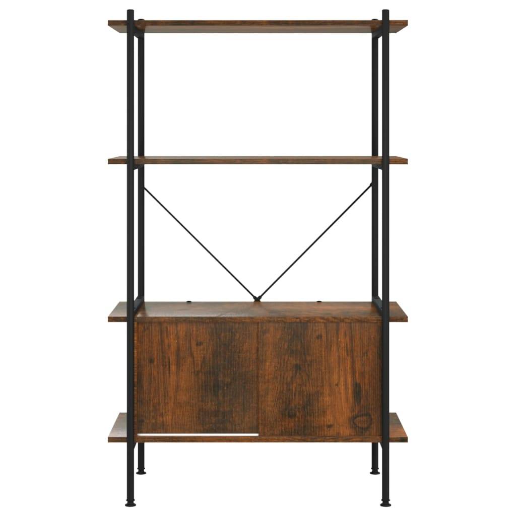 vidaXL Regal mit 4 Böden und Schrank 80x40x130 cm Stahl Holzwerkstoff
