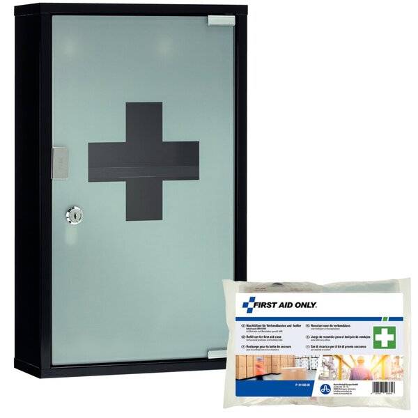 Erste Hilfe Schrank P-10202-13157 30x50x12cm DIN13157 schwarz