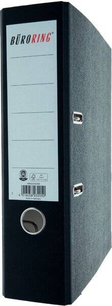 Büroring Wolkenmarmor Ordner, breit, schwarz