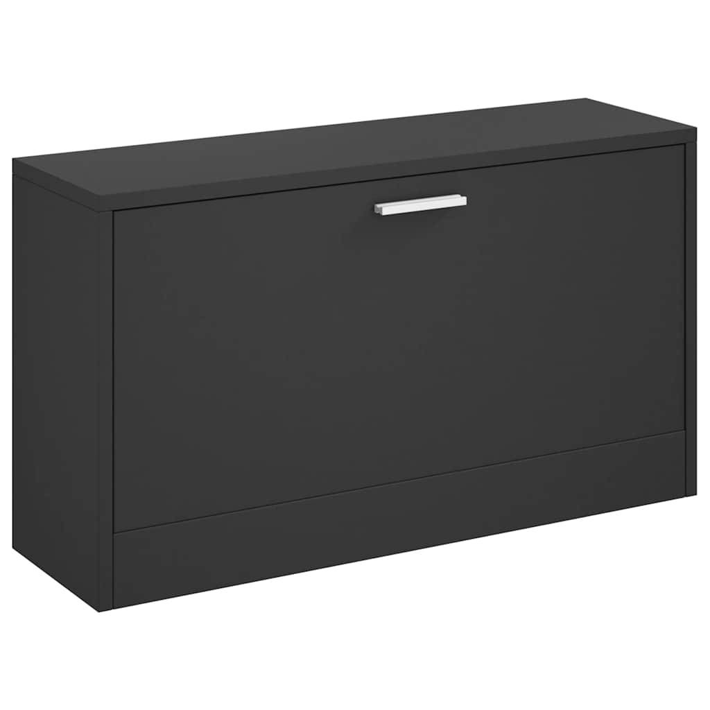 vidaXL Schuhbank Schwarz 80x24x45 cm Holzwerkstoff