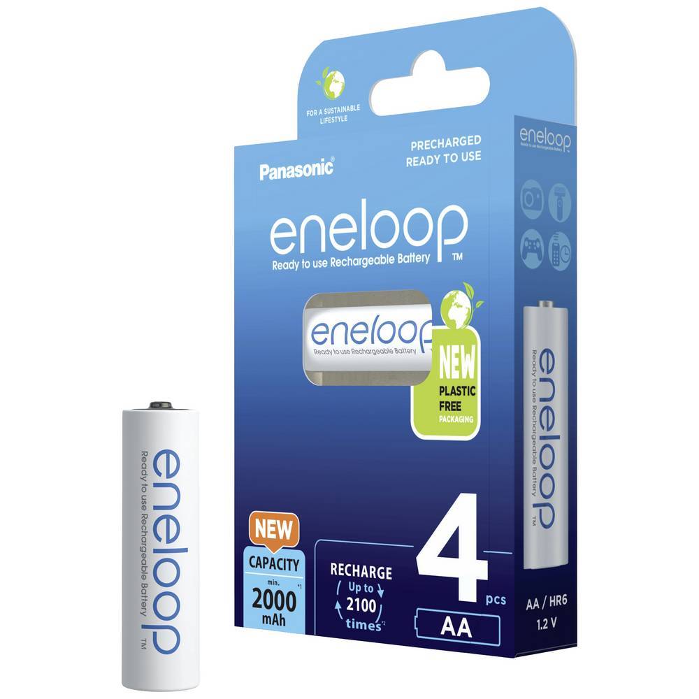 eneloop Panasonic Akku BK-3MCDE/4BE AA 2000mAh 4St. Multimedia-Technik