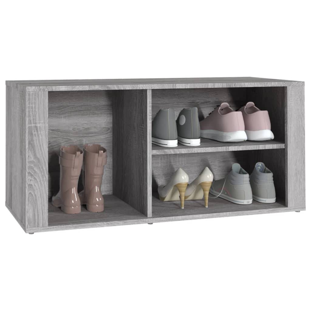 vidaXL Schuhregal Grau Sonoma 100x35x45 cm Holzwerkstoff