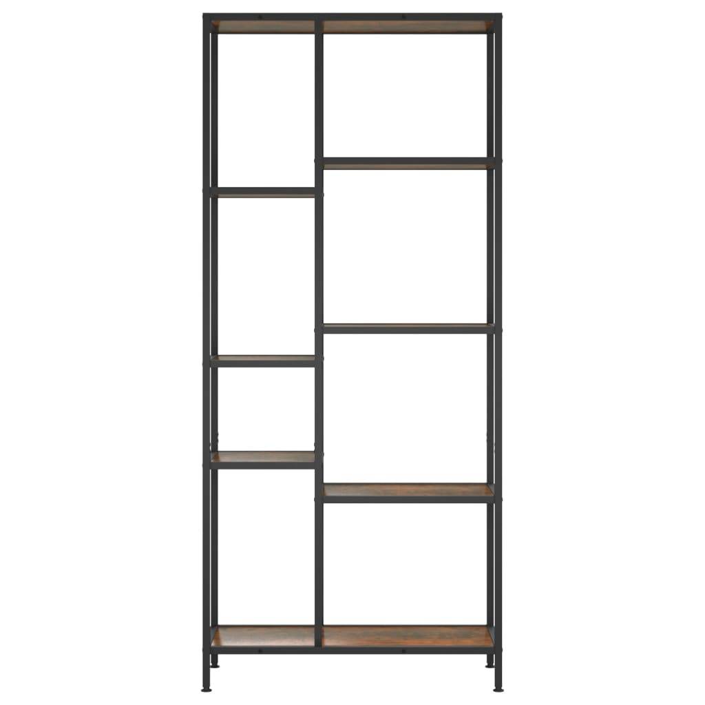 vidaXL Bücherregal 80x30x180 cm Stahl und Holzwerkstoff