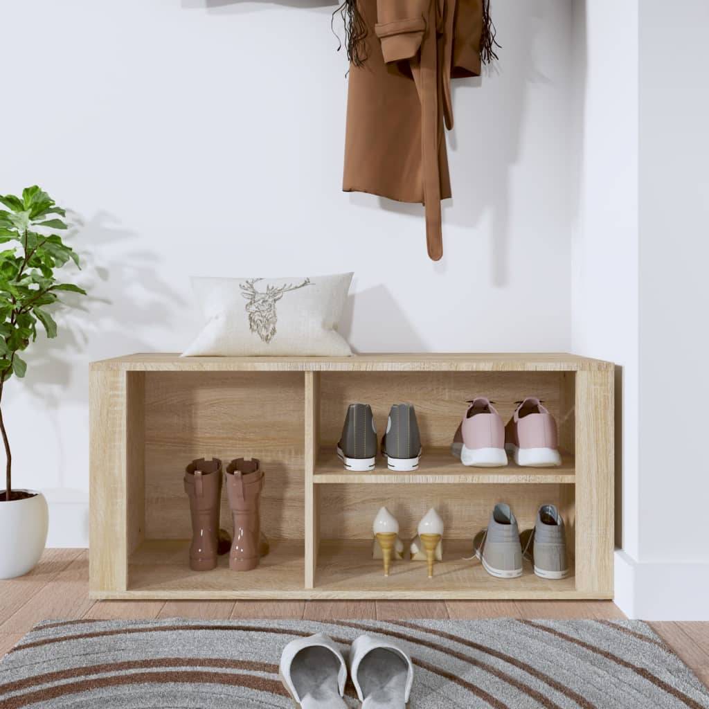 vidaXL Schuhregal Sonoma-Eiche 100x35x45 cm Holzwerkstoff