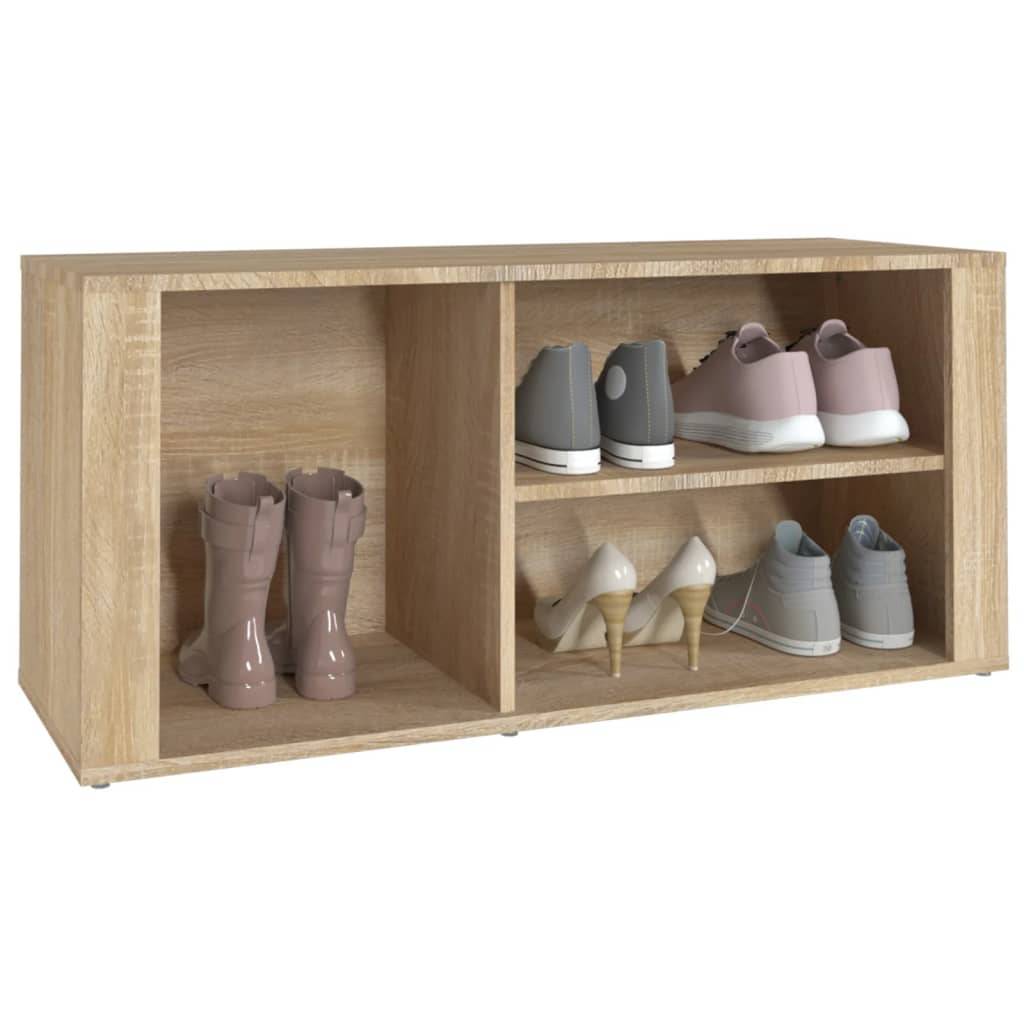 vidaXL Schuhregal Sonoma-Eiche 100x35x45 cm Holzwerkstoff