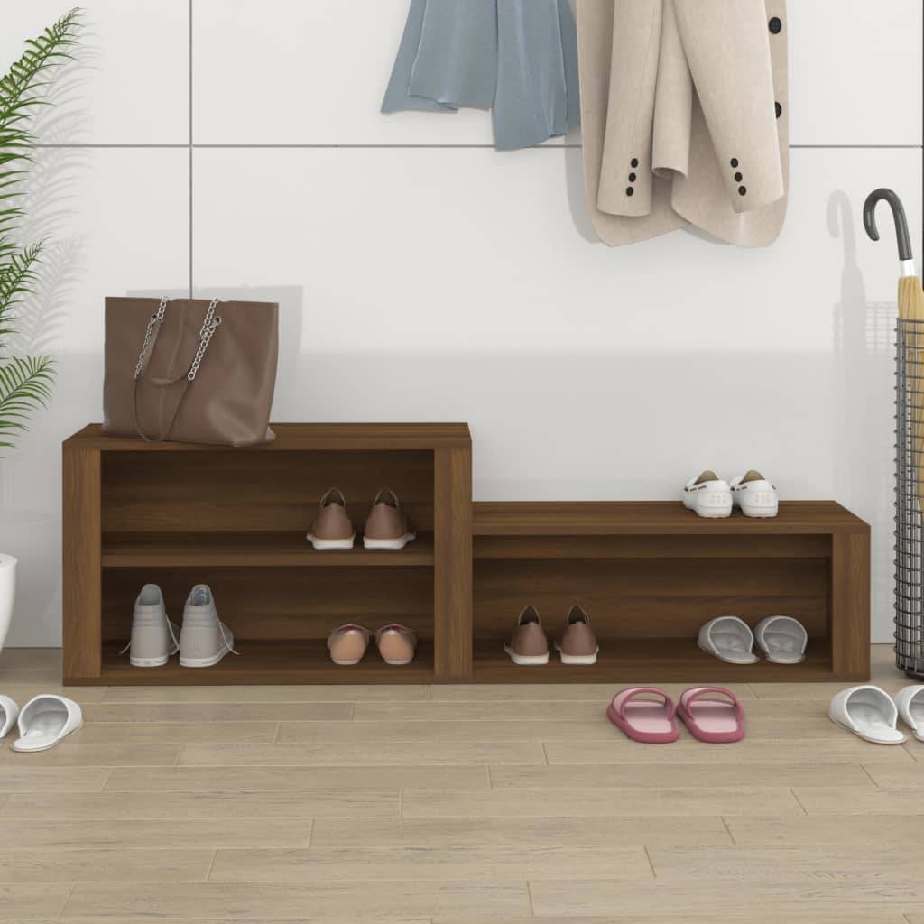 vidaXL Schuhschrank Braun Eichen-Optik 150x35x45 cm Holzwerkstoff