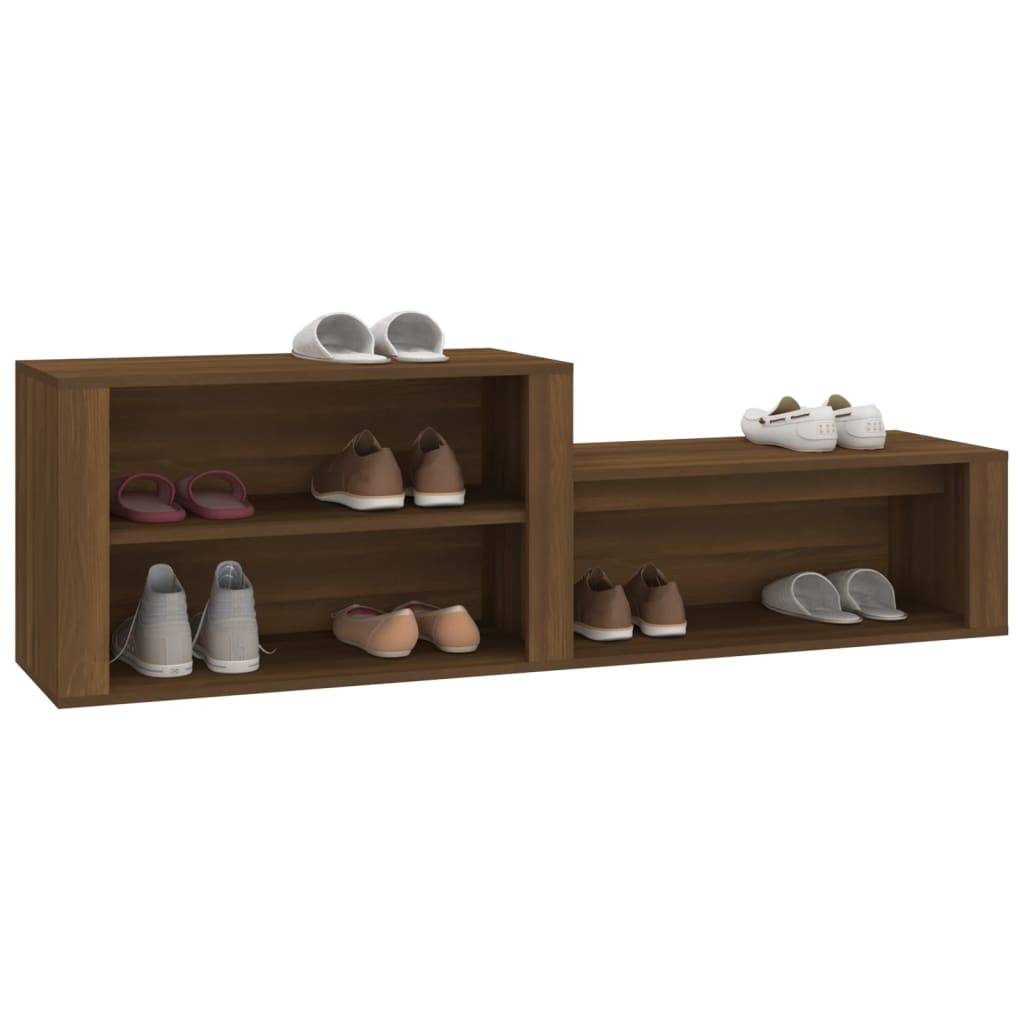 vidaXL Schuhschrank Braun Eichen-Optik 150x35x45 cm Holzwerkstoff