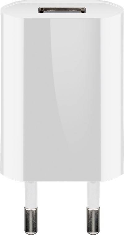 Goobay 44950 USB-A Netzteil 5W / Universal Ladegerät Apple Samsung Huawei / USB A Adapter / 1 Port Ladestecker / Weiß