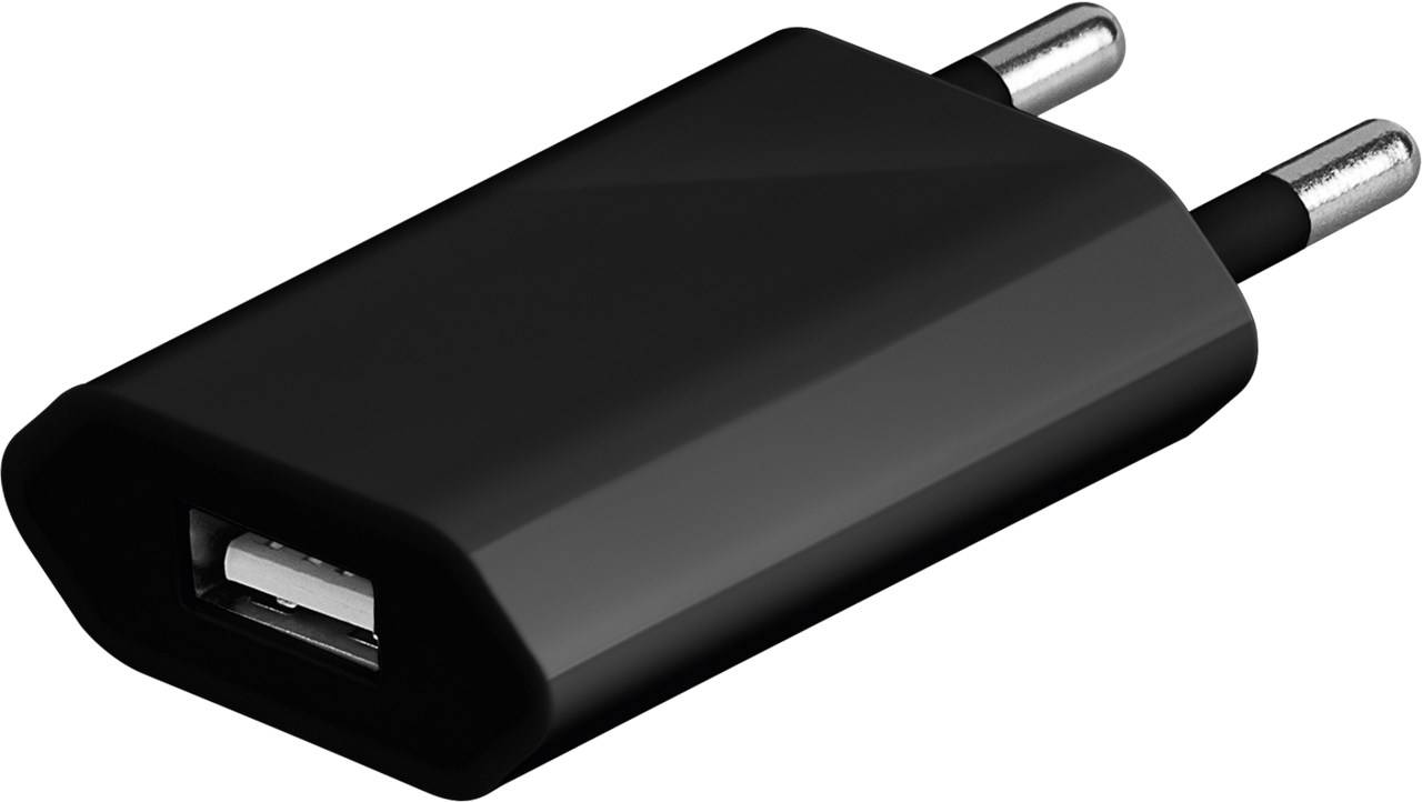 Goobay 44949 USB-A Netzteil 5W / Universal Ladegerät Apple Samsung Huawei / USB A Adapter / 1 Port Ladestecker / Schwarz