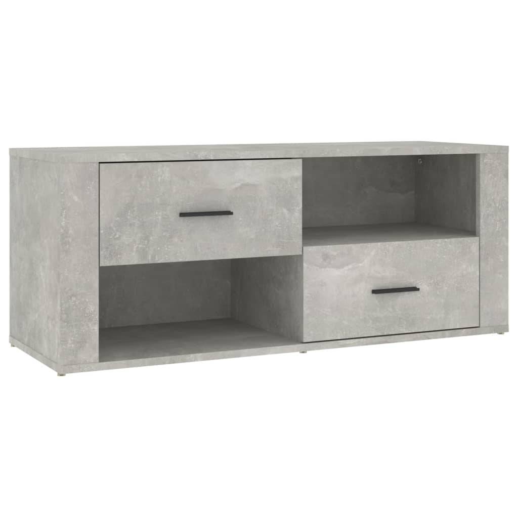 vidaXL TV-Schrank Betongrau 100x35x40 cm Holzwerkstoff