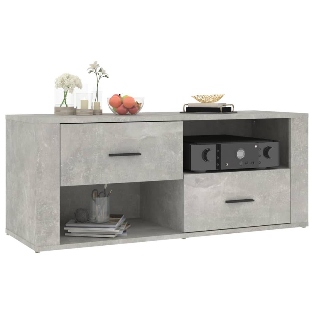 vidaXL TV-Schrank Betongrau 100x35x40 cm Holzwerkstoff