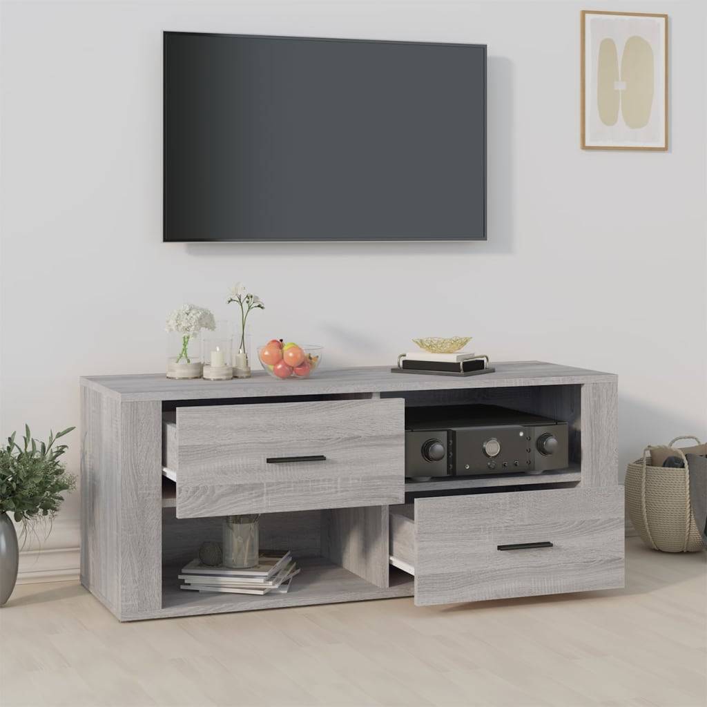 vidaXL TV-Schrank Grau Sonoma 100x35x40 cm Holzwerkstoff