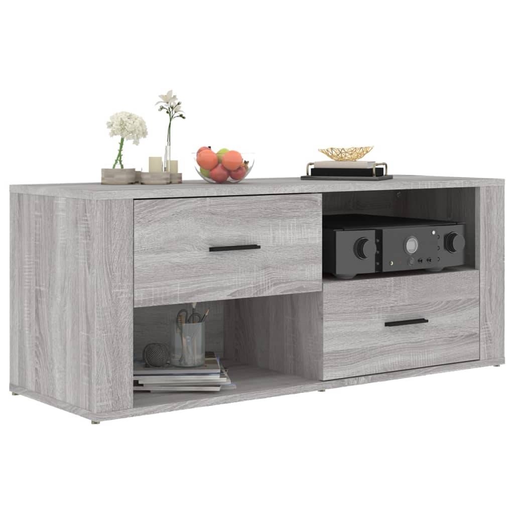 vidaXL TV-Schrank Grau Sonoma 100x35x40 cm Holzwerkstoff
