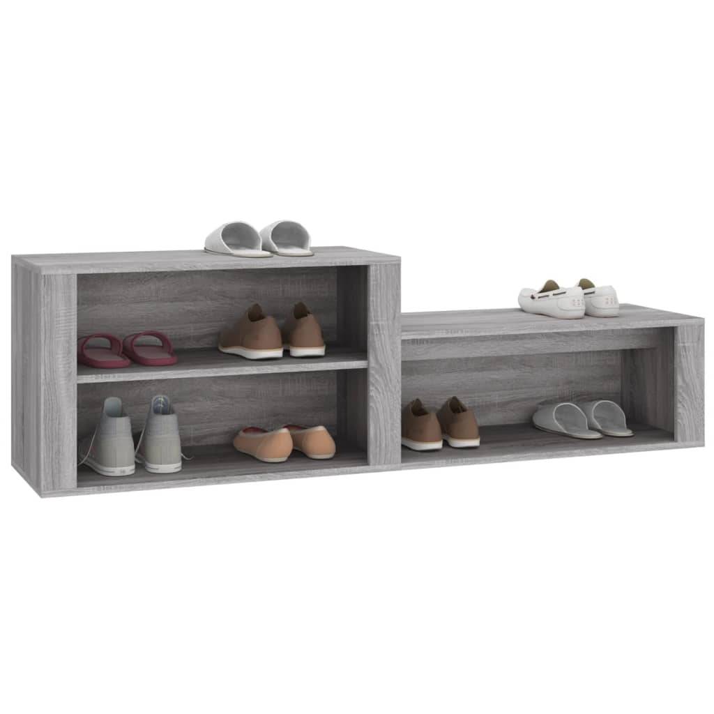 vidaXL Schuhschrank Grau Sonoma 150x35x45 cm Holzwerkstoff