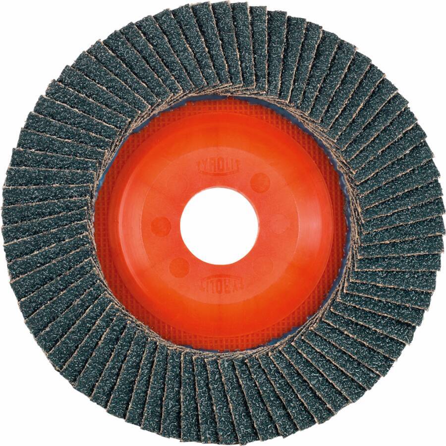 Fächerschleifscheibe Premium - Longlife 2 in 1 gerade 680379 Ø 125 mm Körnung 40 Bohrung 22,23 mm Drehzahl max. 13.300