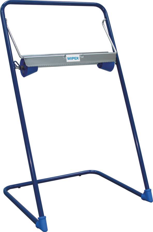 Bodenständer WIPEX, für Rollen bis 40 cm Breite, blau, Metall, 500x840x405mm