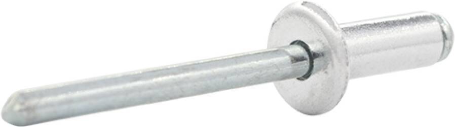 Blindniet Alu/Stahl Standard 0701148 Farbe blank Material Alu/Stahl Schaft-Ø 5 mm Schaftlänge 12 mm Klemmbereich 6,0 - 8